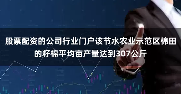 股票配资的公司行业门户该节水农业示范区棉田的籽棉平均亩产量达到307公斤