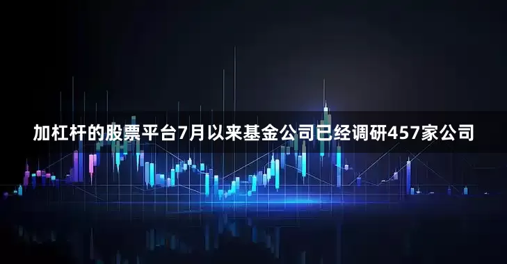 加杠杆的股票平台7月以来基金公司已经调研457家公司