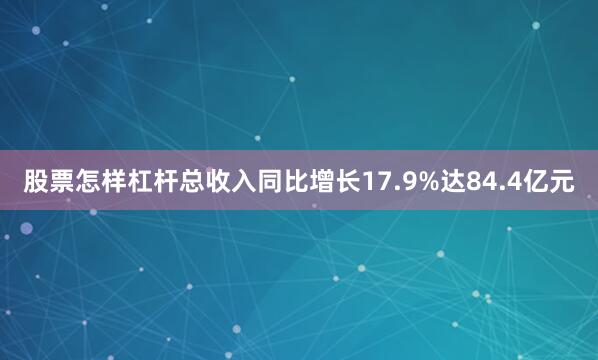 股票怎样杠杆总收入同比增长17.9%达84.4亿元